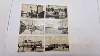 6 foto-postkort fra 29.8.43 - Holmen - flådens sænkning