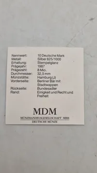 10-DM gedenkmønt i sølv
