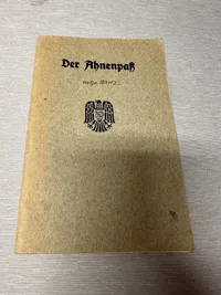 Original Tysk WW2 Ahnepass der kan dokumentere at man er arisk