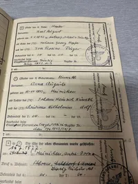 Original Tysk WW2 Ahnepass der kan dokumentere at man er arisk