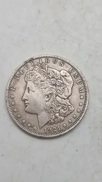 Original one dollar sølvmønt fra 1921
