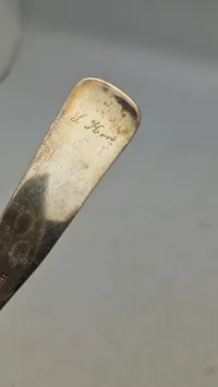 Original ske af provinssølv fra 1800 tallet