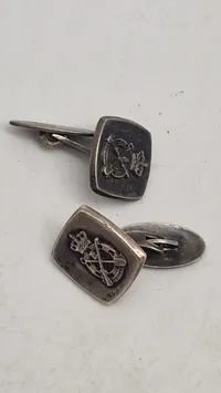 Militære manchetknapper. Sterlingsølv