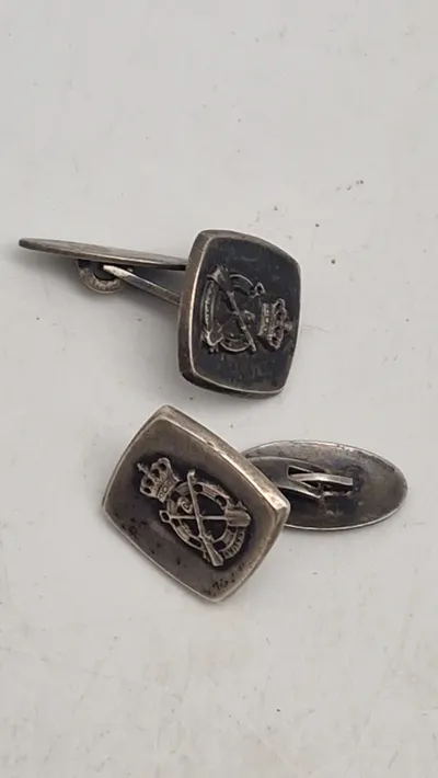 Militære manchetknapper. Sterlingsølv