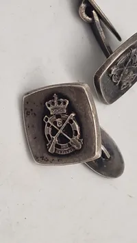 Militære manchetknapper. Sterlingsølv