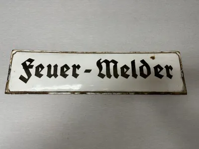 Originalt Stort Tysk WW2 emalje skilt