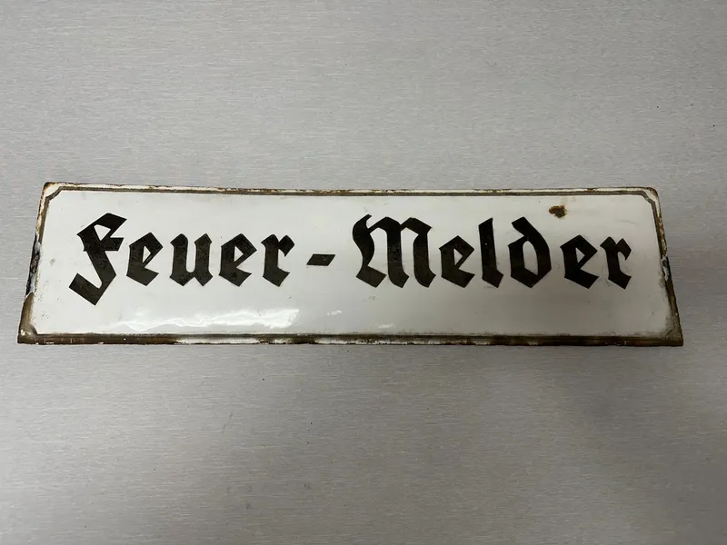 Originalt Stort Tysk WW2 emalje skilt