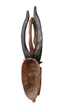 Original afrikansk portræt maske af træ