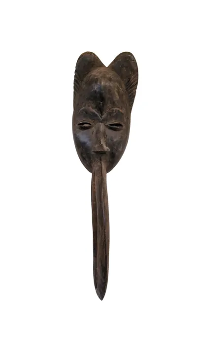 Original afrikansk portræt maske af træ