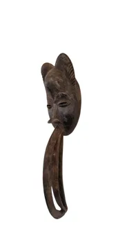 Original afrikansk portræt maske af træ