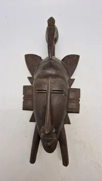 Original afrikansk portræt maske af træ