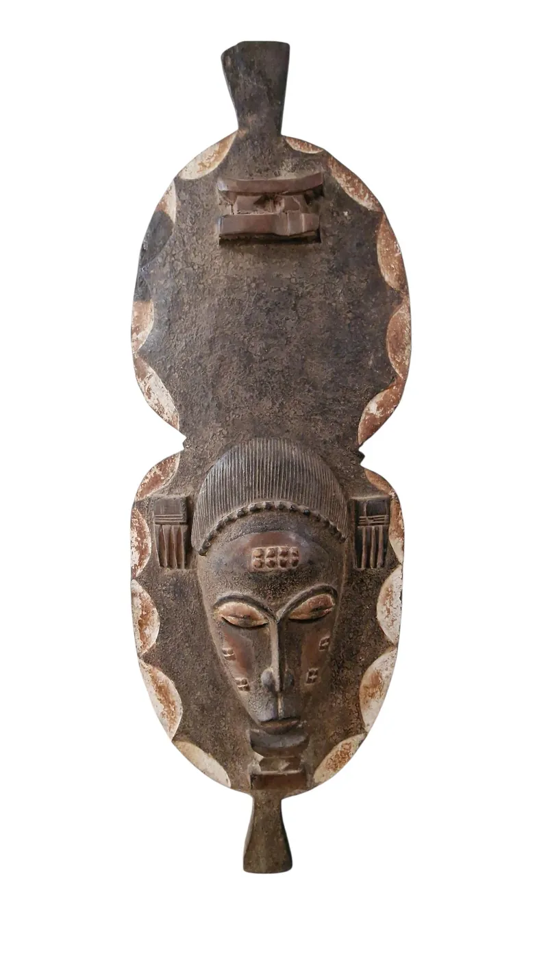 Original afrikansk portræt maske af træ