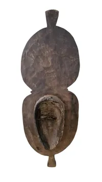 Original afrikansk portræt maske af træ
