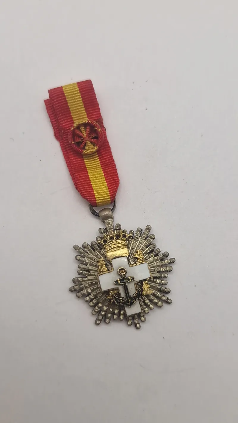 Original miniature medalje, Spanish Naval Merit Cross (Cruz del Mérito Naval)