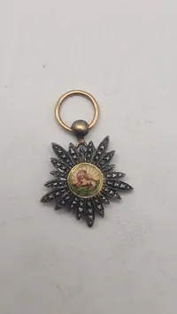 Original miniature medalje fra Løve- og Solordenen