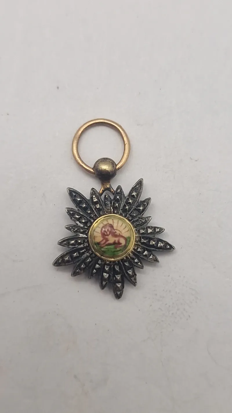 Original miniature medalje fra Løve- og Solordenen