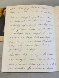 Sjældent originalt brev skrevet af Gudrun Fiil på Hvidsten kro - Gudrun var Modstandsmand Marius Fiils hustru