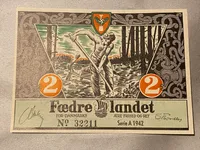 Ekstremt sjælden original DNSAP propaganda anvisning - sedlen blev hurtigt gjort ulovlig da man mente at der var tale om falskmøntneri