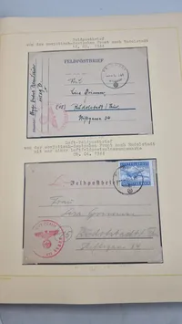 Kæmpe album med ww2 frimærker, feldpost, POW effekter mm. ww2