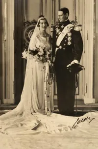 Ekstremt sjældent takkekort fra Brylluppet mellem prinsesse Ingrid og kronprins Frederik i 1935