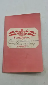 Original dansk soldaterbog årgang 1919 Livgarden