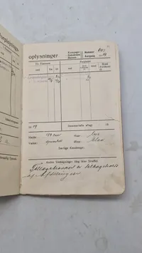 Original dansk soldaterbog årgang 1919 Livgarden
