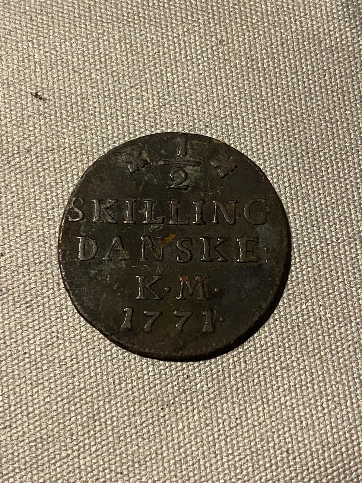 Original 1/2 skilling 1771