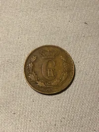 Original 1 skilling rigsmønt 1867