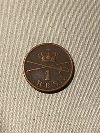 Original 1 rigsbanksskilling 1842