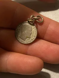 Original 4 skilling 1854 sølvmønt omdannet til vedhæng