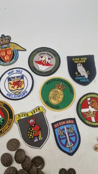 Samling danske patches mm.