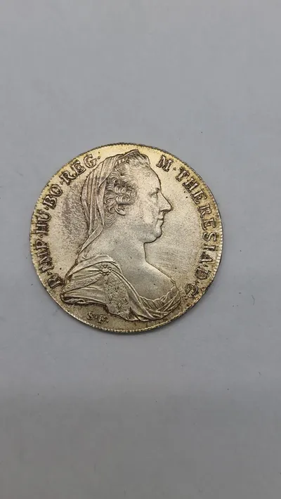 Original Maria Theresa thaler-mønt (sølv) 28 gram smelt 525.79 Kr