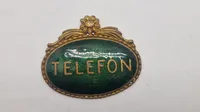 Originalt emalje skilt fra telefon væsnet til påsyning
