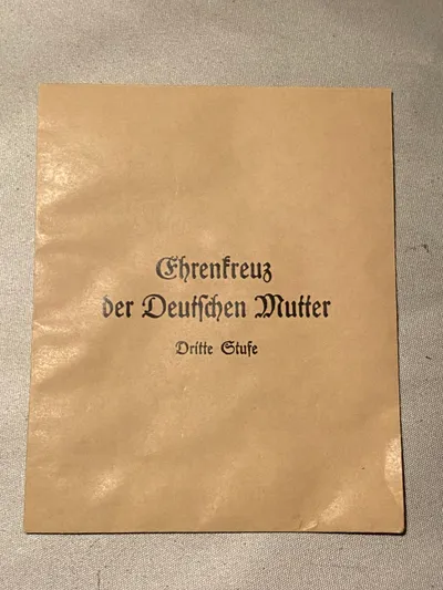 Tysk tildelingspose til Mutterkreuz - Postwar