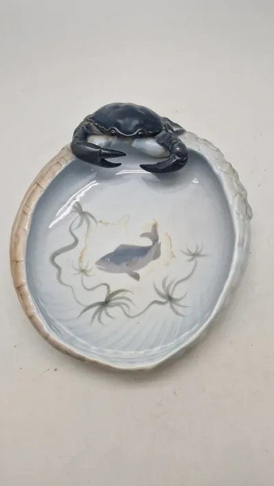 Royal Copenhagen Art Nouveau Skål med Krabbe nr. 2465