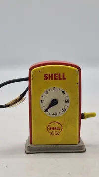 Miniature Shell pumpe af metal med optræk. Sjælden