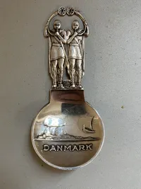 Original Dansk national ske, 30/40-erne, Typisk kammeratskabs gave ved det Danske nazi parti