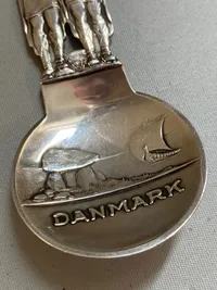 Original Dansk national ske, 30/40-erne, Typisk kammeratskabs gave ved det Danske nazi parti
