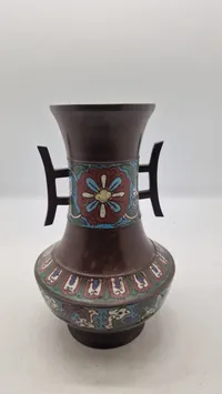 asiatisk cloisonné-vase