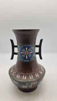 asiatisk cloisonné-vase