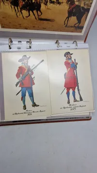 Samling militære postkort