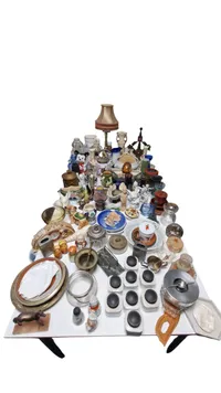 Stor samling porcelæn, stager mm. SKAL HENTES I VORDINGBOR