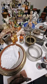 Stor samling porcelæn, stager mm. SKAL HENTES I VORDINGBOR