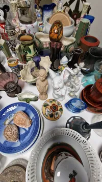 Stor samling porcelæn, stager mm. SKAL HENTES I VORDINGBOR