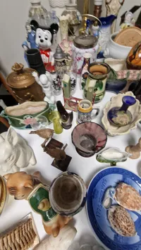 Stor samling porcelæn, stager mm. SKAL HENTES I VORDINGBOR