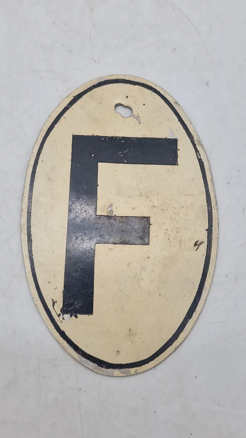 Fransk nummerplade skilt. Originalt