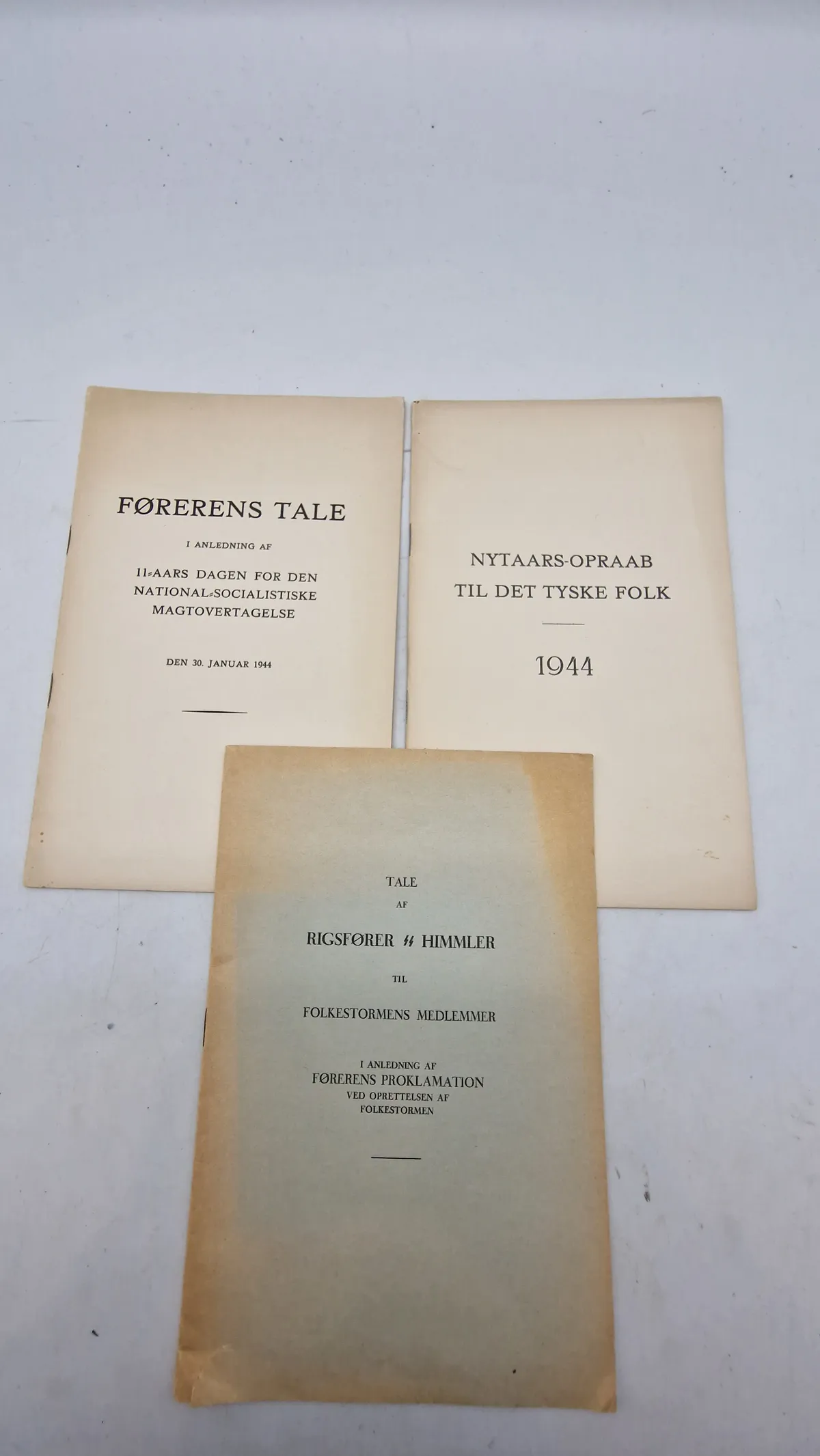 Samling tyske taler på dansk. Originale