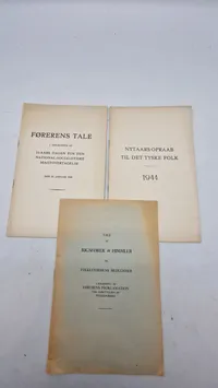 Samling tyske taler på dansk. Originale