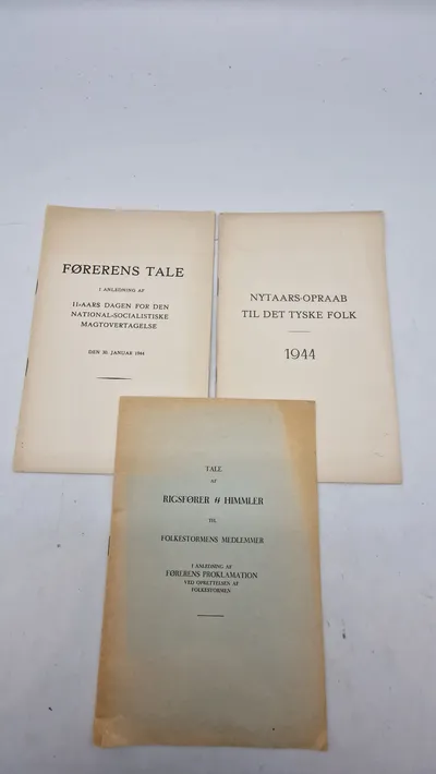 Samling tyske taler på dansk. Originale