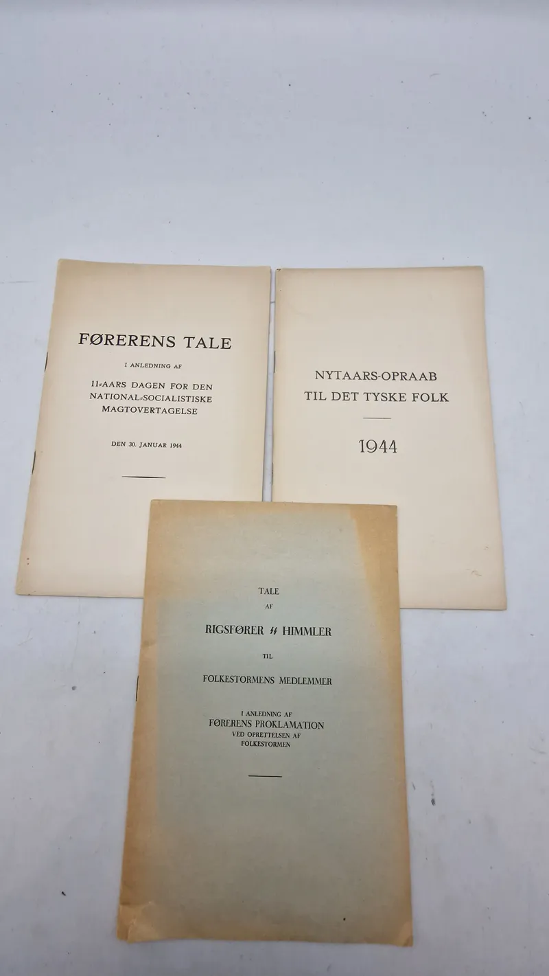 Samling tyske taler på dansk. Originale